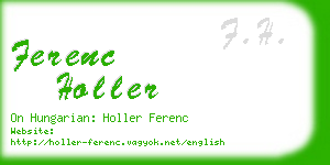 ferenc holler business card